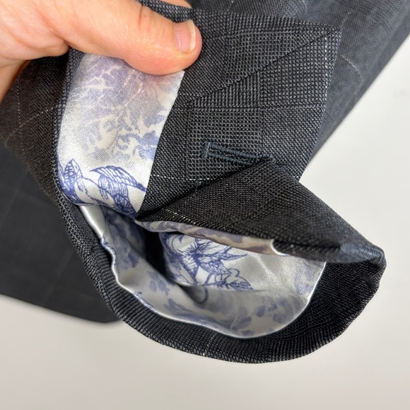 Atelier Munro Sport Coat Mens 40S Gray Glencheck Windowpane Wool Custom Made - Picture 10 of 16